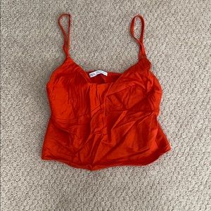 Zara Orange Crop Top
